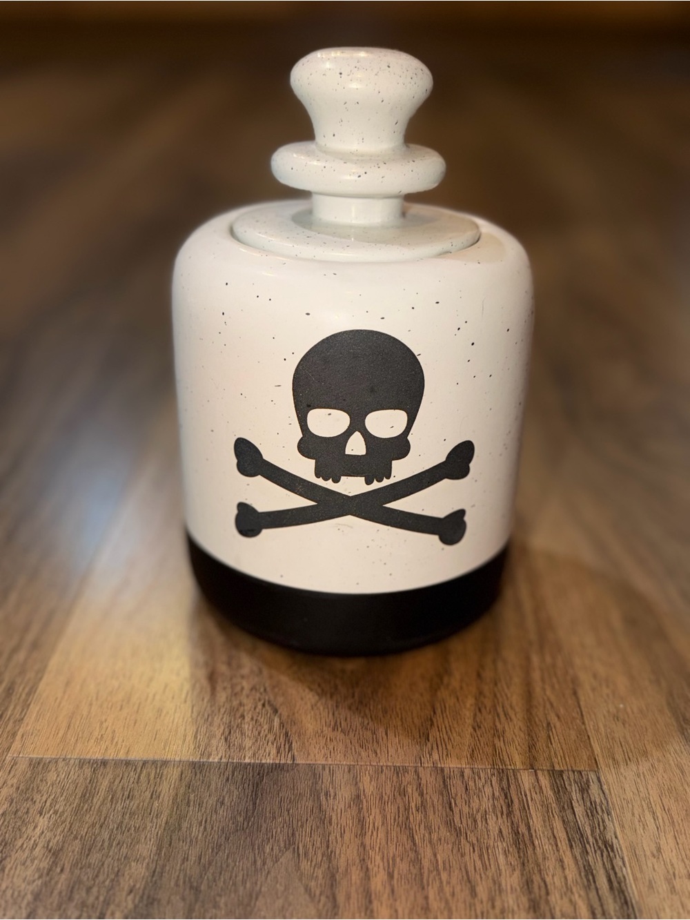 10 Strawberry Street Whimsical Cupboard Speckled Skull Canister
